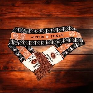 Tito's Handmade Vodka Beautifully Made Knit Scarf Embroidered Logo Patch NWOT